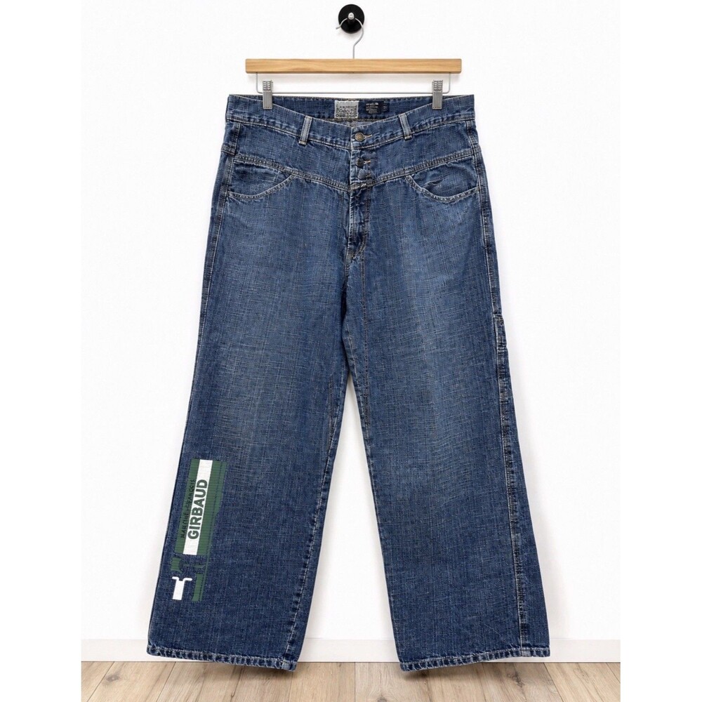 Vintage Marithe Francois Girbaud Mens 36 x 32 Wide Leg Baggy Jeans Logo Y2K